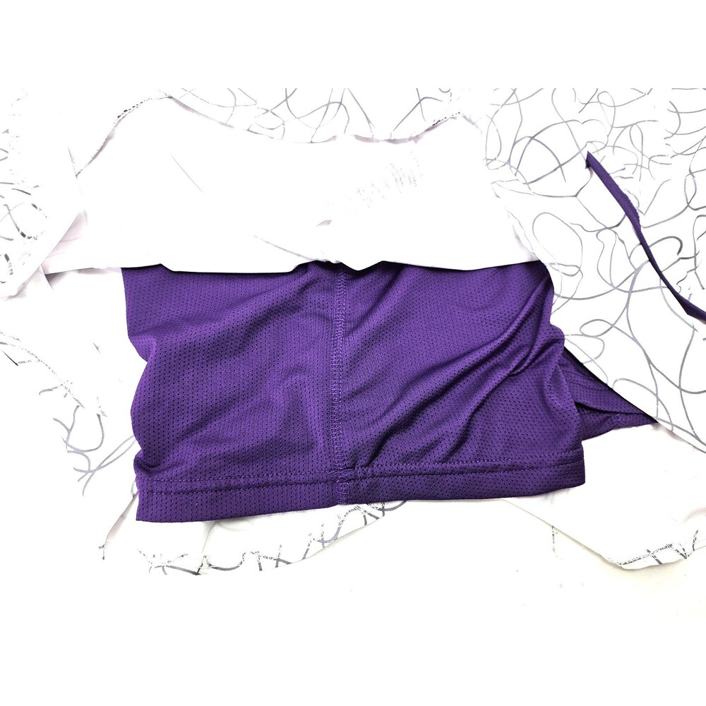 JoFit Golf Tennis Skirt Women's sz L White & Purple Skort Sporty - Picture 8 of 9